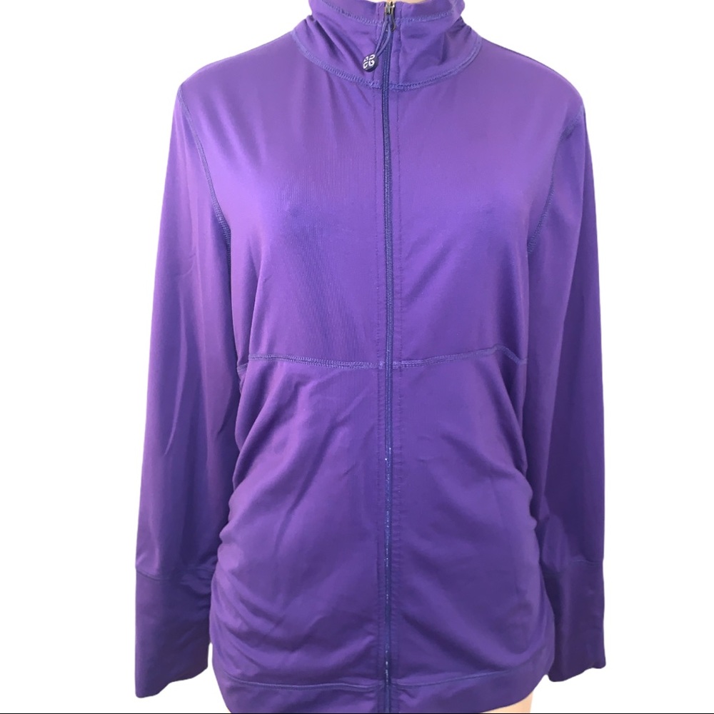 5/$25 Denver Hayes Athletic Sport Jacket Zip Up Purple Outer Coat
